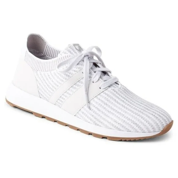 Gap Gapfit Knit Athletic Shoe Sneaker White Stretch Athleisure Lounge Work 7 New - Picture 2 of 16